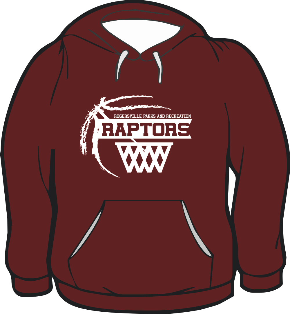 GILDAN HOODIE RAPTORS MAROON TINY TOTS ONLY