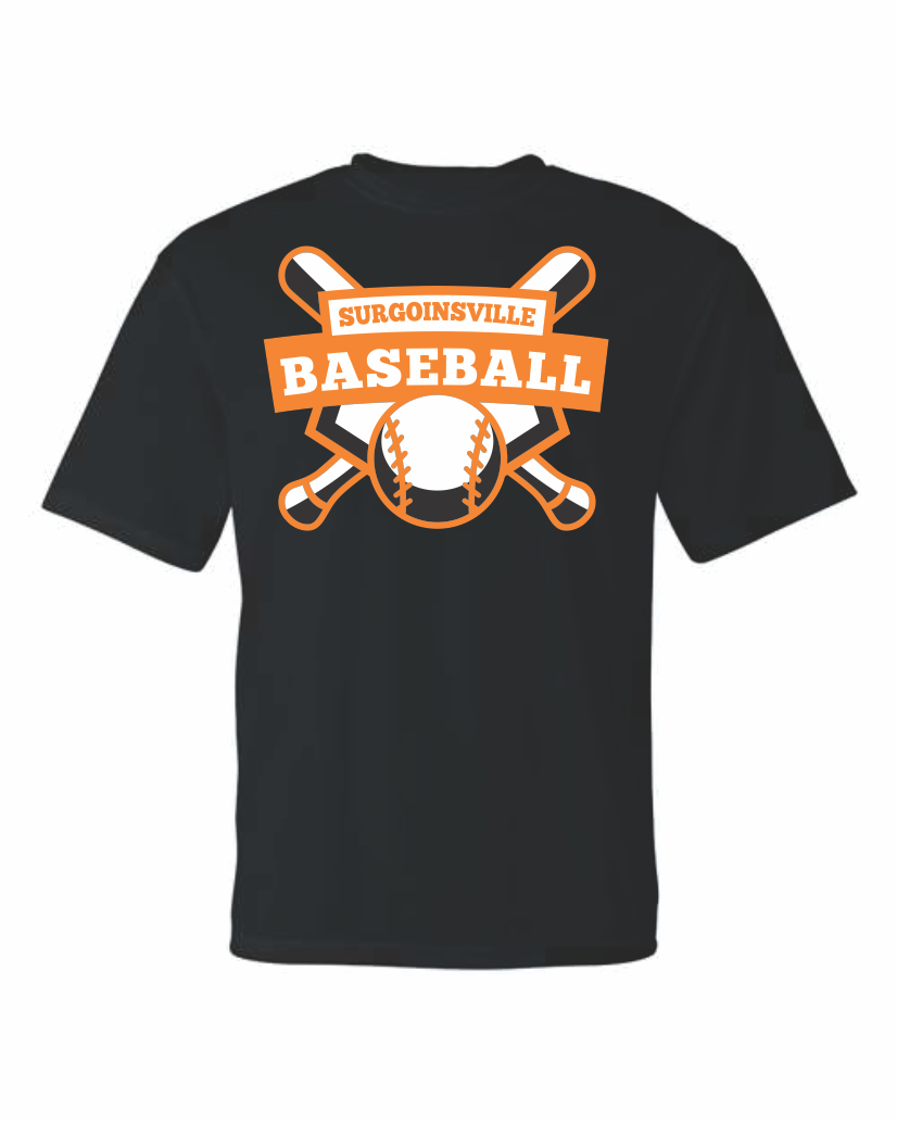 SHORT SLEEVE T SHIRT ORANGE AND BLACK