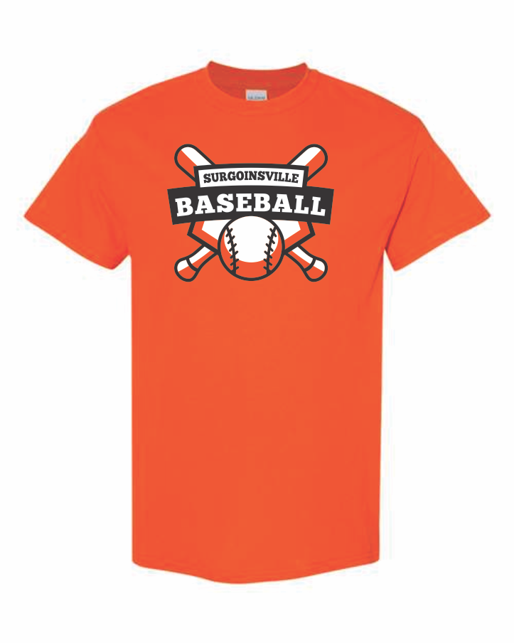 SHORT SLEEVE T SHIRT ORANGE AND BLACK