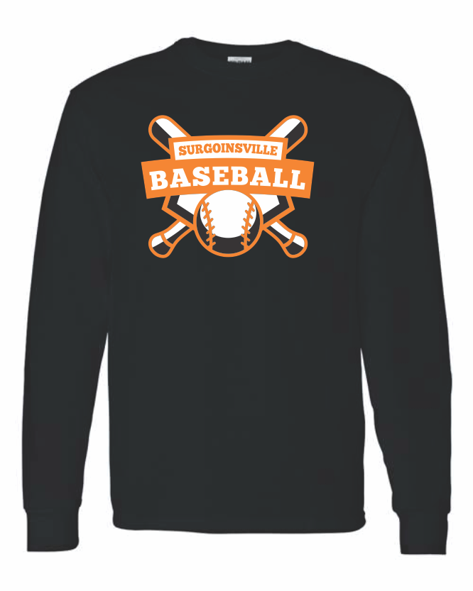 LONG SLEEVE T SHIRTS BLACK AND ORANGE