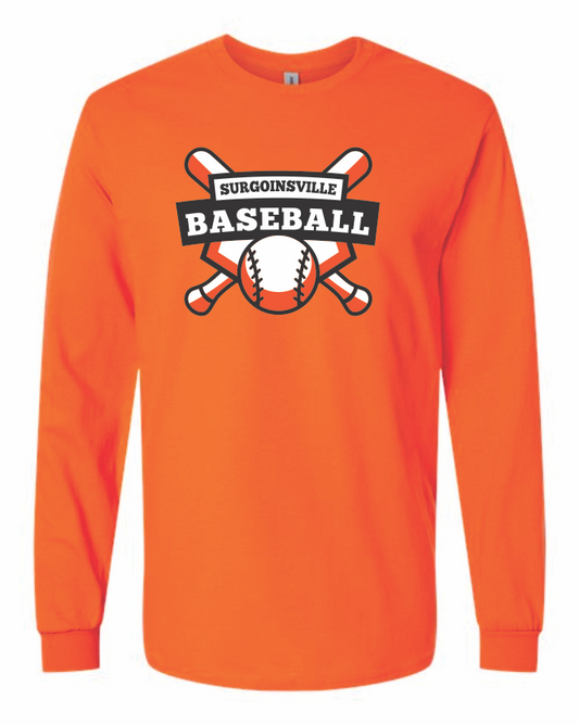 LONG SLEEVE T SHIRTS BLACK AND ORANGE