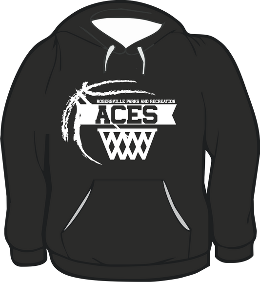 GILDAN BLACK HOODIE ACES