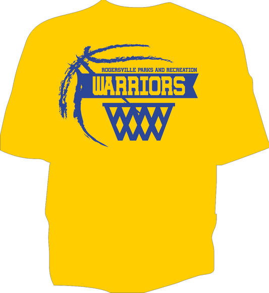 GILDAN T SHIRTS WARRIORS GOLD