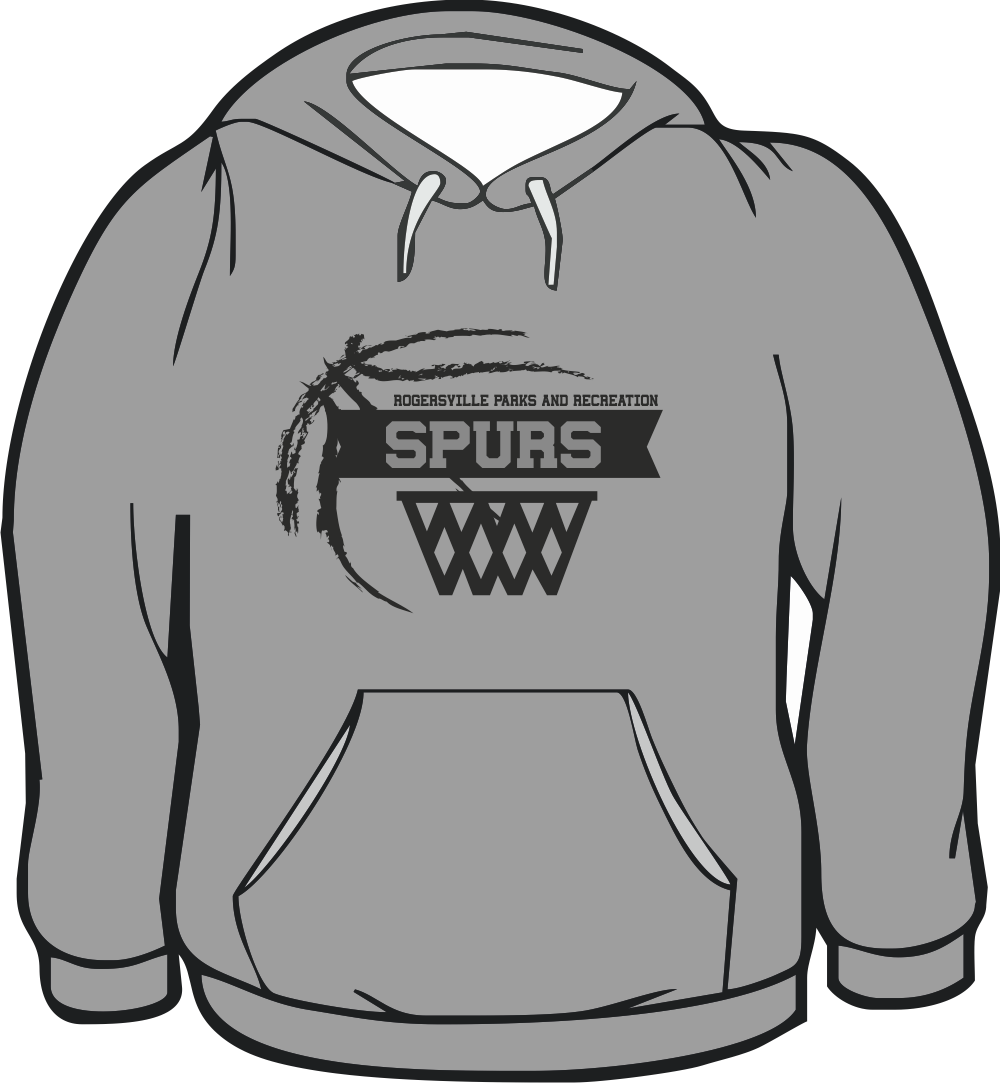 GILDAN HOODIE SPORTS GREY SPURS