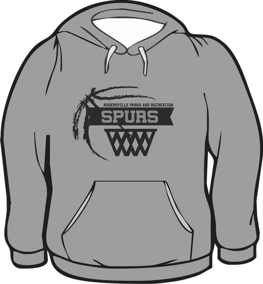 GILDAN HOODIE SPORTS GREY SPURS