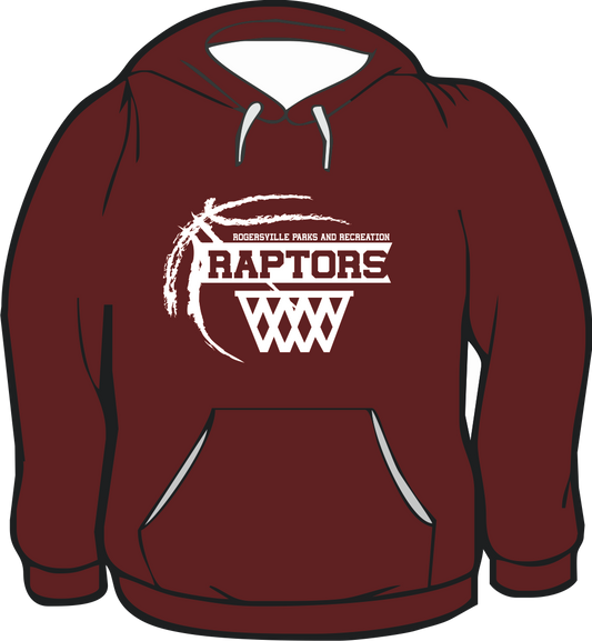 GILDAN HOODIE RAPTORS MAROON TINY TOTS ONLY