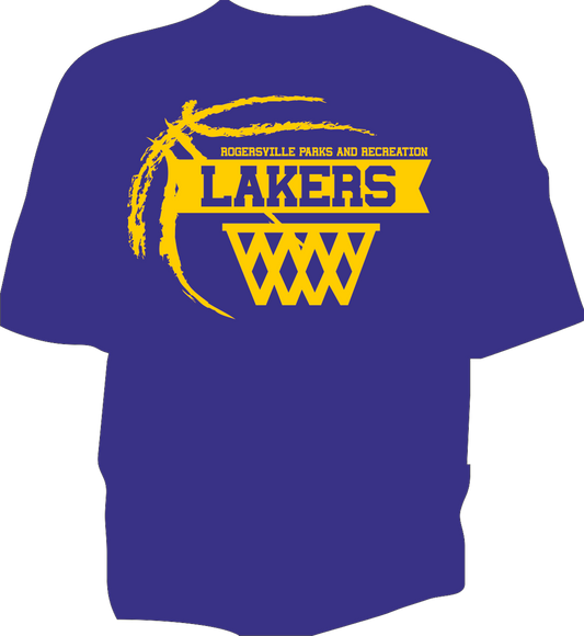 GILDAN LAKERS JUNIOR BOYS PURPLE T SHIRTS