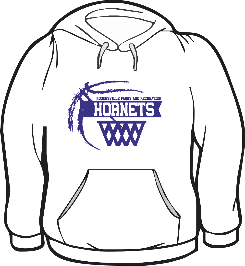 G18500 WHITE HOODIE HORNETS TINY TOTS