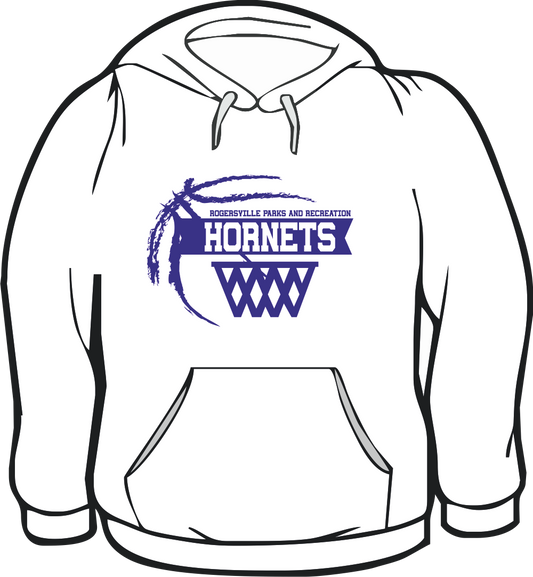 G18500 WHITE HOODIE HORNETS TINY TOTS