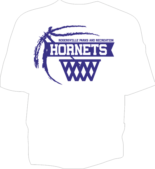 M&O WHITE T SHIRTS HORNETS TINY TOTS