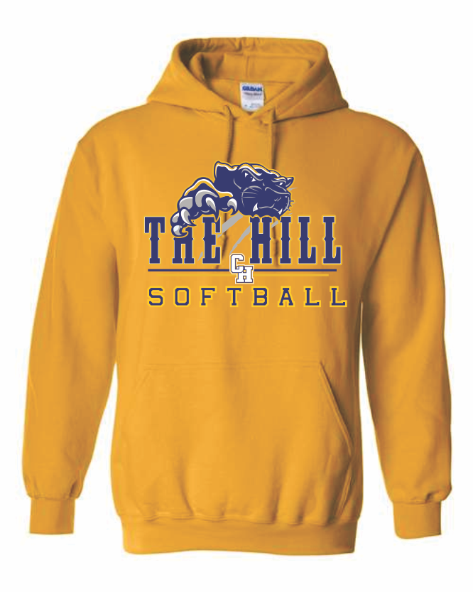 G18500 GOLD SOFTBALL HOODIE